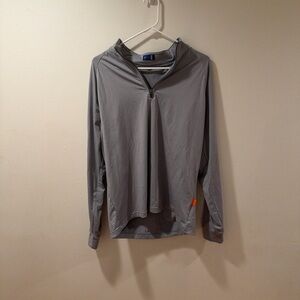 Stitch Golf Men's Gray Quarter-Zip Jacket